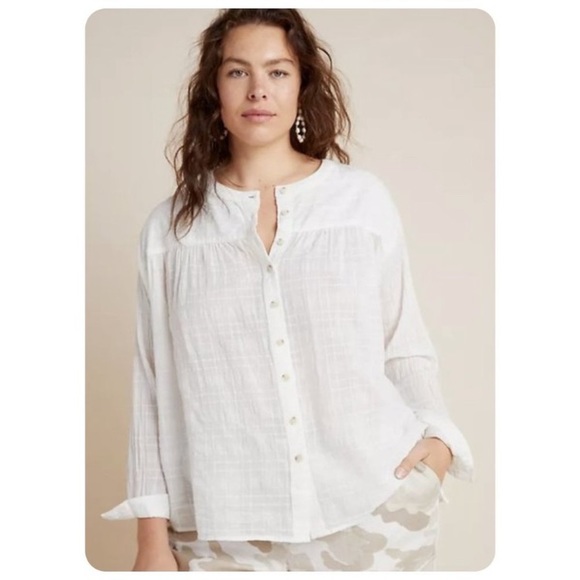 Anthropologie - Pilcro - Mila White Button Down Shirt - Picture 3 of 8